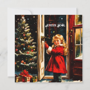 Joyeux Noël - liten flicka Julkort