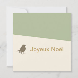 Joyeux Noel Little Bird Snö jul Julkort