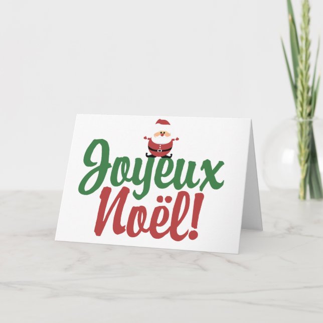Joyeux Noel Lycklig jul Helgkort (Framsida)