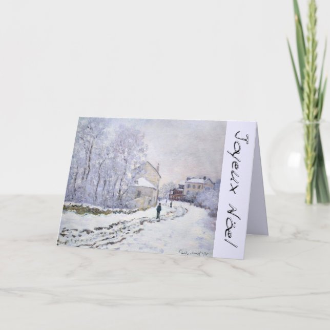 Joyeux Noel med fransk julhälsning för C Monet Helgkort (Framsida)