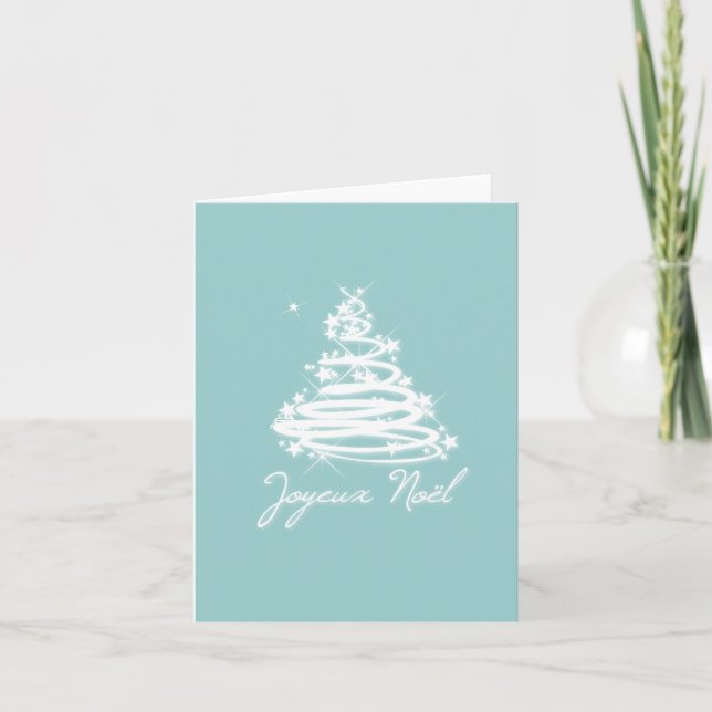 Joyeux Noël med Julgran Helgkort (Framsida)