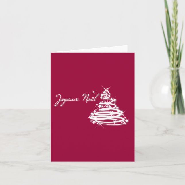 Joyeux Noël med Julgran Helgkort (Framsida)