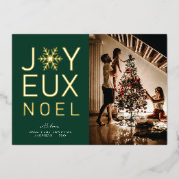 Joyeux Noel Modern och Classy Foil Card
