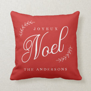 Joyeux Noel modernt julpynt Kudde