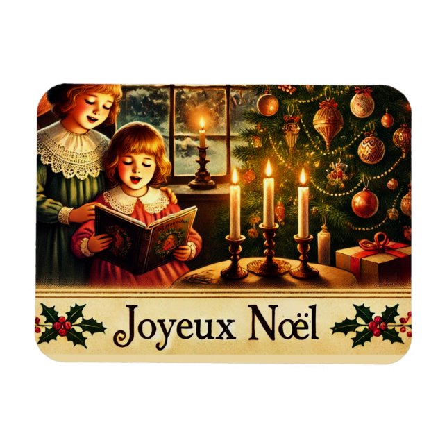 Joyeux Noël-nostalgic Magnet (Horisontell)