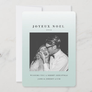 Joyeux Noel Ombre Julfoto-kort Julkort