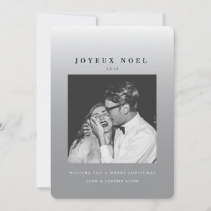 Joyeux Noel Ombre Julfoto-kort Julkort