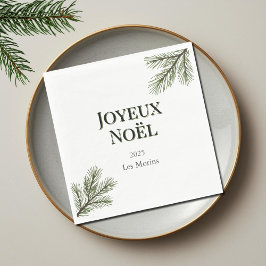 Joyeux Noel - ömtåligt gräs grenar Pappersservett