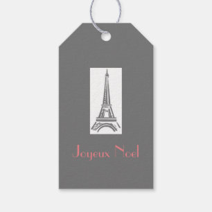 Joyeux Noel Paris Fransk jul Gift Märkre Presentetikett