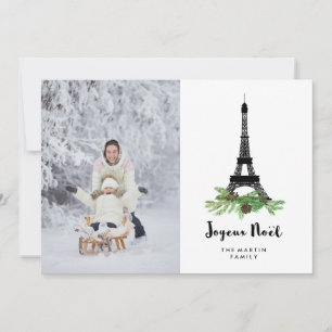 Joyeux Noel Parisian jul med ditt foto Julkort