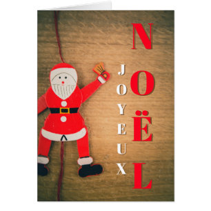 Joyeux Noel Père Noel Grimpeur Carte de Voeux Hälsningskort