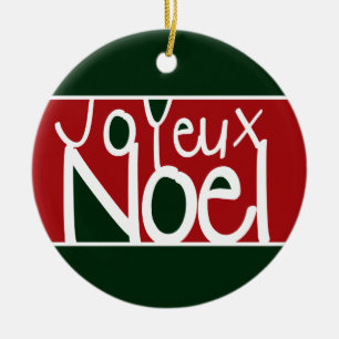 Joyeux Noel prydnad Julgransprydnad Keramik