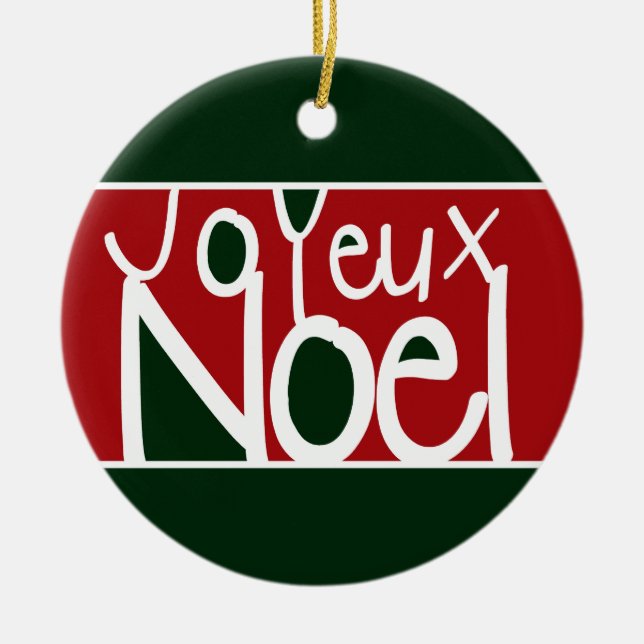 Joyeux Noel prydnad Julgransprydnad Keramik (Framsidan)