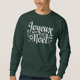 Joyeux Noel Red Fransk God jul Lång Ärmad Tröja