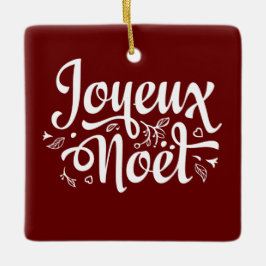 Joyeux Noel Red Julgransprydnad Keramik