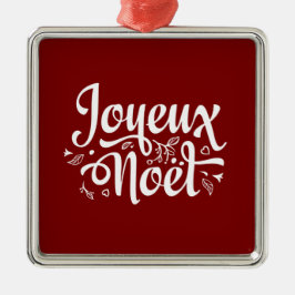 Joyeux Noel Red Julgransprydnad Metall