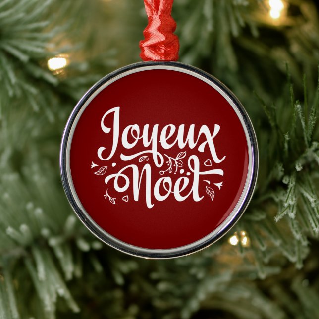 Joyeux Noel Red Julgransprydnad Metall (Träd)