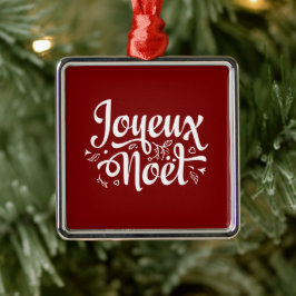 Joyeux Noel Red Julgransprydnad Metall