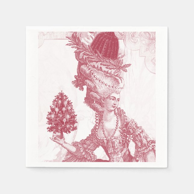 Joyeux Noel (rouge) God jul Pappersservett (Framsidan)