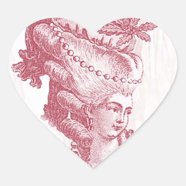 Joyeux Noel (rouge) Hjärtformat Klistermärke (Framsida)