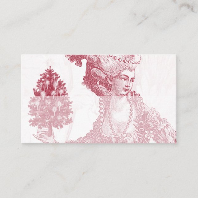 Joyeux Noel (Rouge) Ivory Place Card Placeringskort (Framsida)