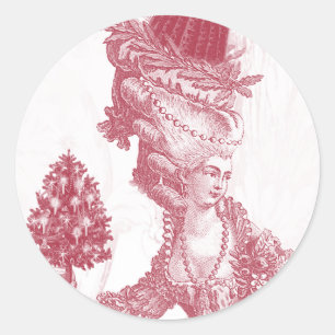 Joyeux Noel (rouge) Runt Klistermärke