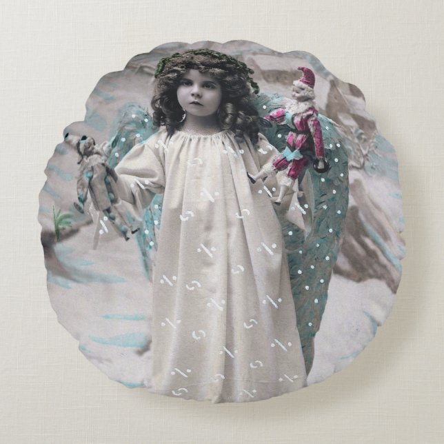 Joyeux Noel Rund Kudde (Framsidan)