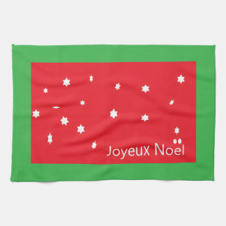 Joyeux Noel Snöflingor kökshandduk