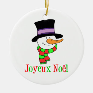 Joyeux Noel Snögubbe Ornament