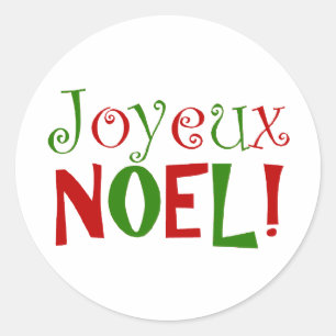 joyeux Noel Sticker Runt Klistermärke