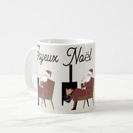 Joyeux Noël Tasse Classique Café Père Noël Cheminé Kaffemugg
