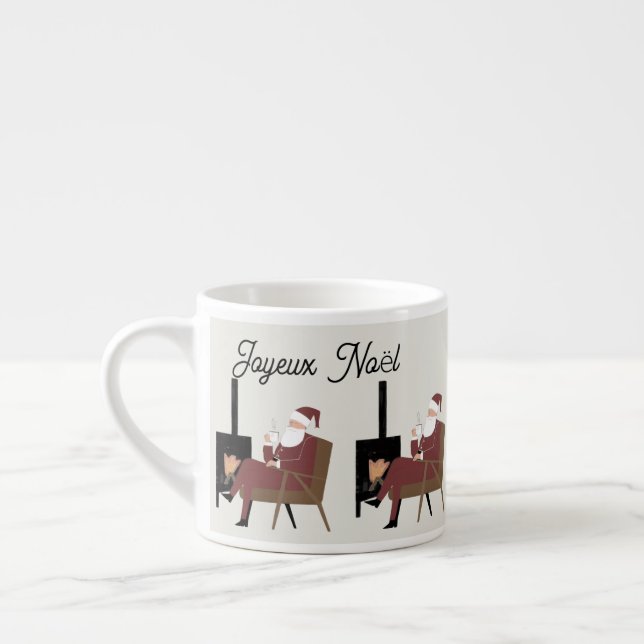 Joyeux Noël Tasse Expresso Père Noël Cocooning Espressomugg (Vänster)