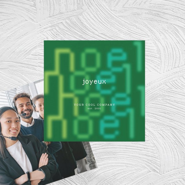 JOYEUX NOEL TECH FONT CORPORATE PHOTO CHRISTMAS JULKORT (Skapare uppladdad)