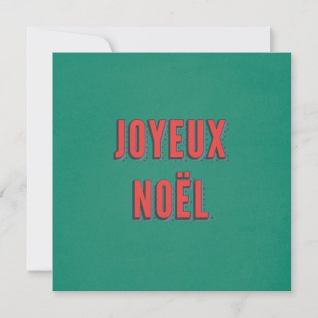 Joyeux Noel - Traditionell Fransk jul Kort (Framsida)