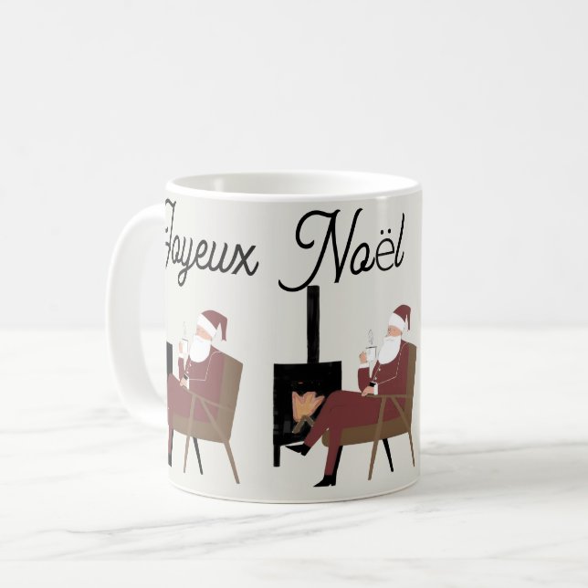 Joyeux Noël Traditionnel Père Noël Kaffemugg (Framsida vänster)