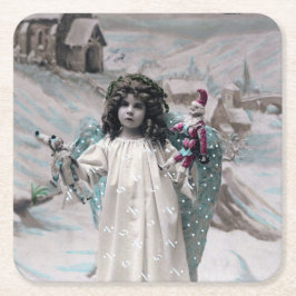 Joyeux Noel Underlägg Papper Kvadrat