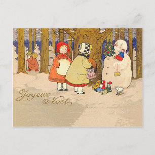 Joyeux Noel Vintage jul Helg Vykort
