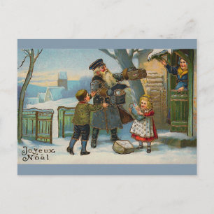 "Joyeux Noel vintagejulkort ", Helg Vykort