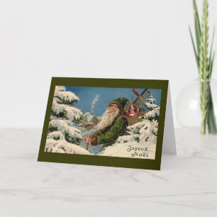 "Joyeux Noel" vintagejulkort ", Helgkort