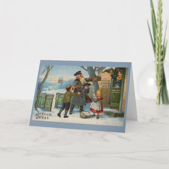 "Joyeux Noel vintagejulkort ", Helgkort (Framsida)
