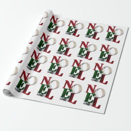 Joyeux Noel Wrapping Papper, God jul Presentpapper