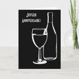 joyeuxanniversaire/grattis på födelsedagenfransk kort