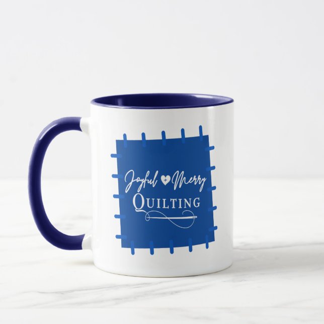 Joyful and Merry Quilter Mug Mugg (Vänster)