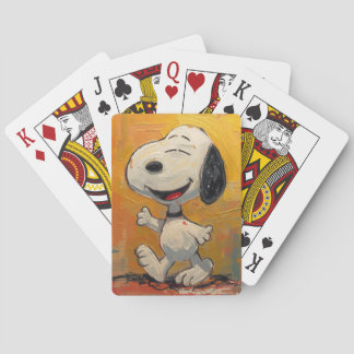 Joyful Beagle Dog Pop Art Painting Casinokort