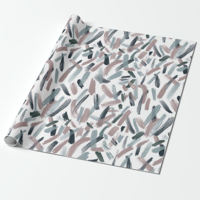 Joyful Brush Strokes Wrapping Paper Presentpapper (Utrullad)