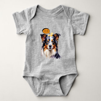 Joyful Cavalier King Charles Spaniel in Watercolo  T Shirt