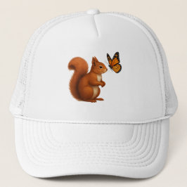 Joyful Chase – Happy Squirrel & Butterfly Keps