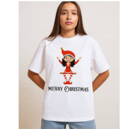 Joyful Christmas Elf - Happy Holiday  T Shirt