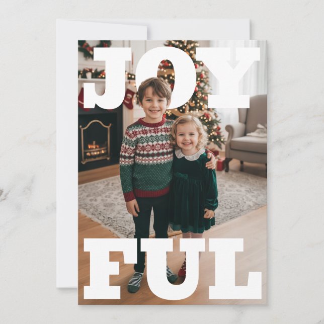 Joyful Christmas PhotoPop Card Julkort (Framsida)