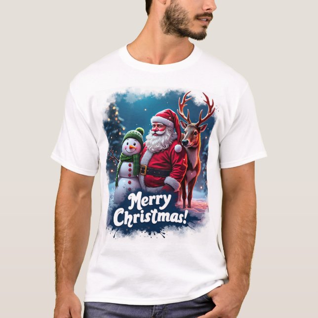 Joyful Christmas Wonders T Shirt (Framsida)